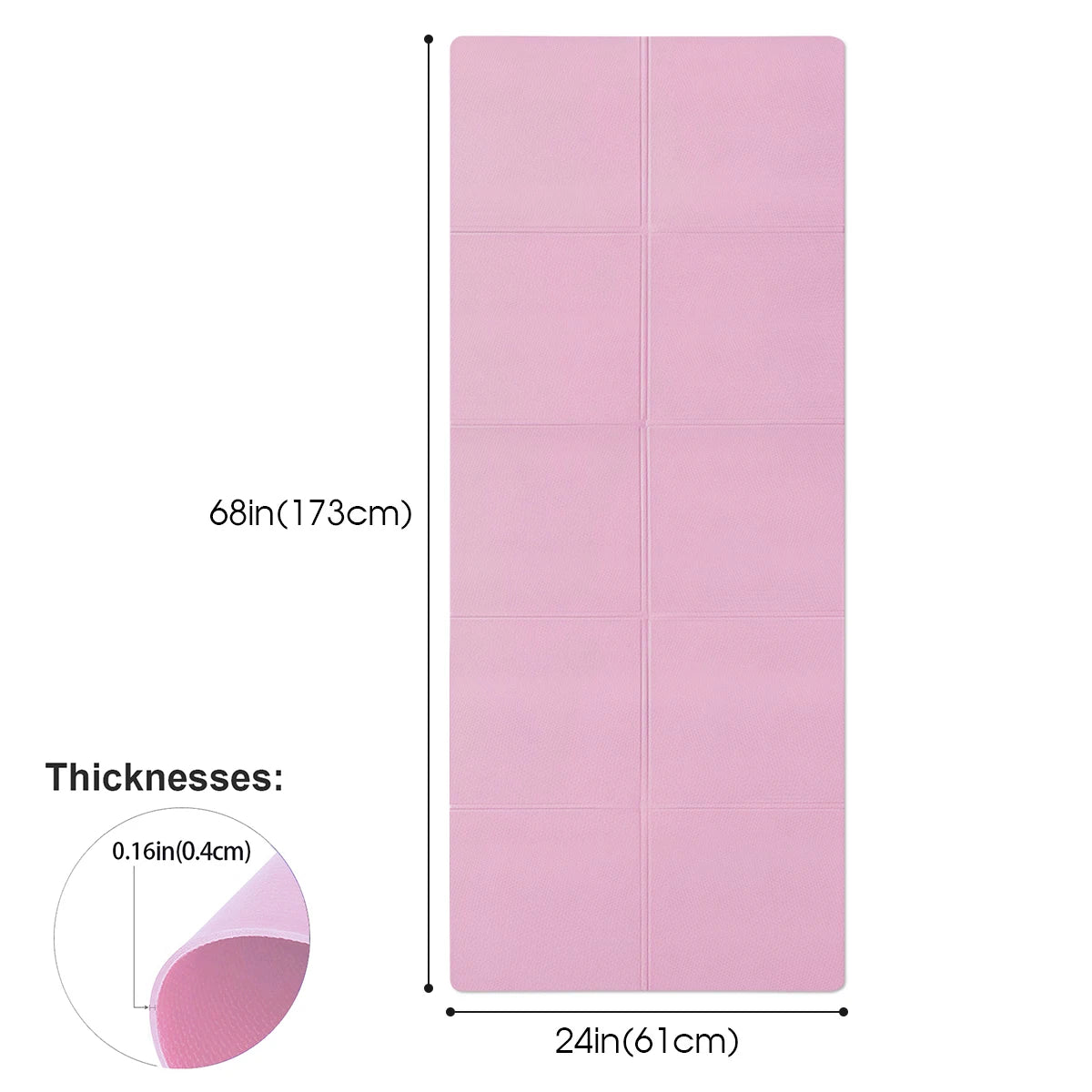 4MM Thick EVA Yoga Mats Anti-Slip Sport Fitness Mat Blanket for Exercise Yoga