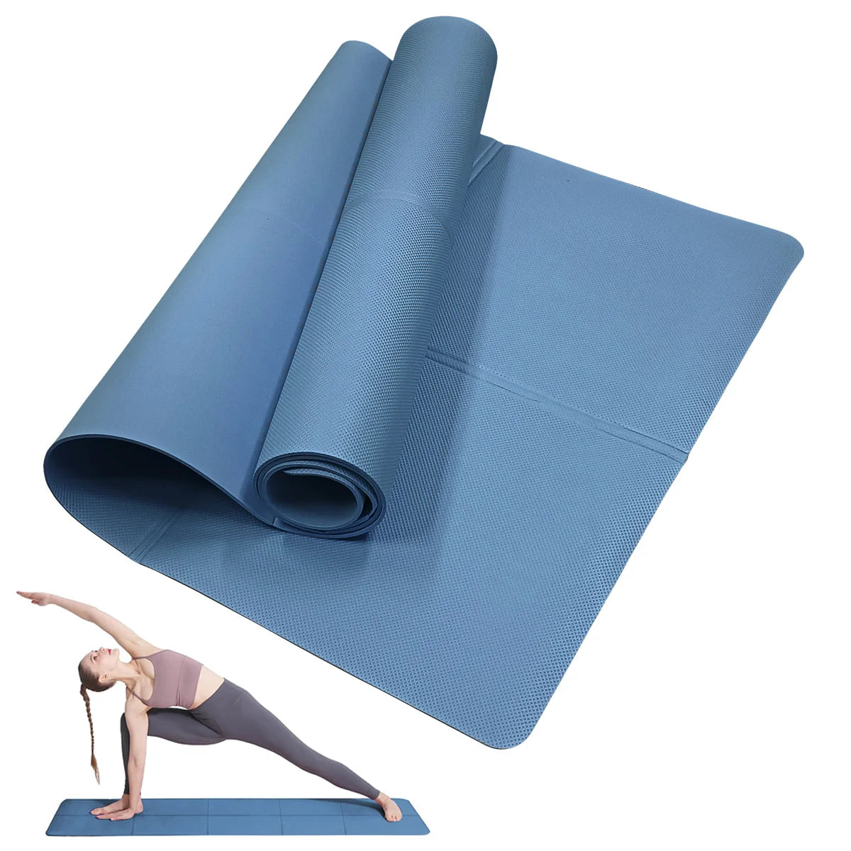 4MM Thick EVA Yoga Mats Anti-Slip Sport Fitness Mat Blanket for Exercise Yoga