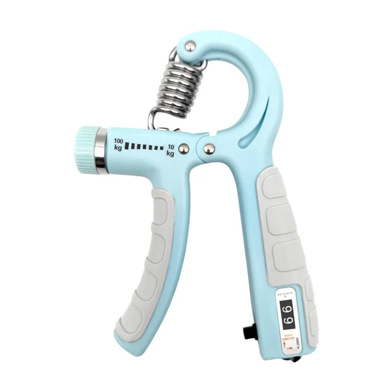 10-100Kg Adjustable Hand Grip Strengthener Trainer with Counter Wrist Forearm