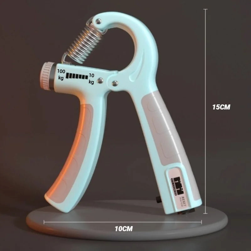 10-100Kg Adjustable Hand Grip Strengthener Trainer with Counter Wrist Forearm