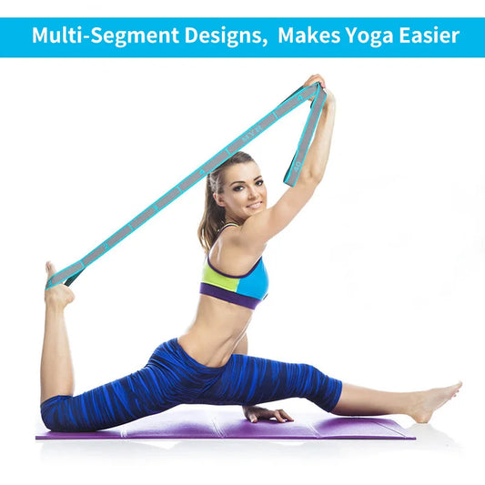 Elastic Yoga Stretching Strap with Loops, Stretch Strap for Ballet, Leg, Body...