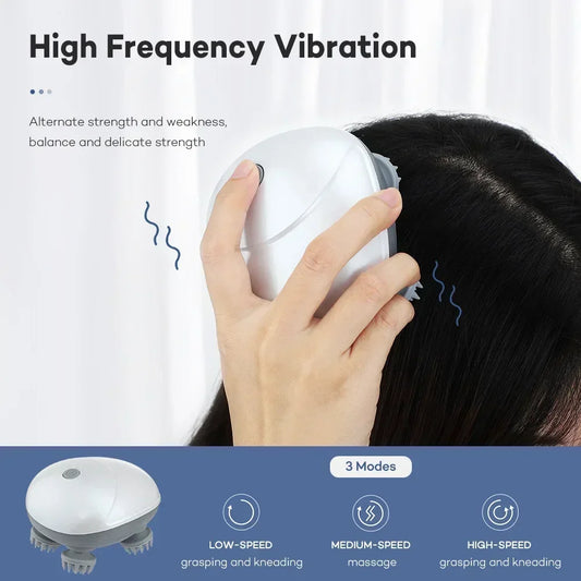 Electric Scalp Head Massager Red Light Therapy Antistress Relax